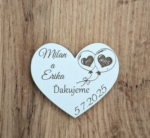 Magnetka svadobná - balóny
