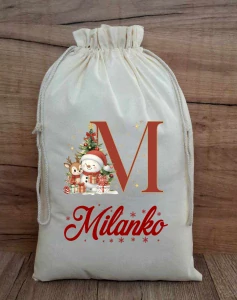 MIKULÁŠSKE VRECKO s iniciálkou a menom