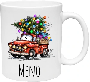 Hrnček vianočné auto (s krabičkou)