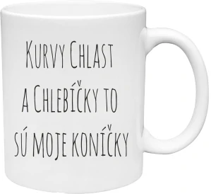 Hrnček Kurvy Chlast a Chlebíčky to sú moje koníčky (s krabičkou)