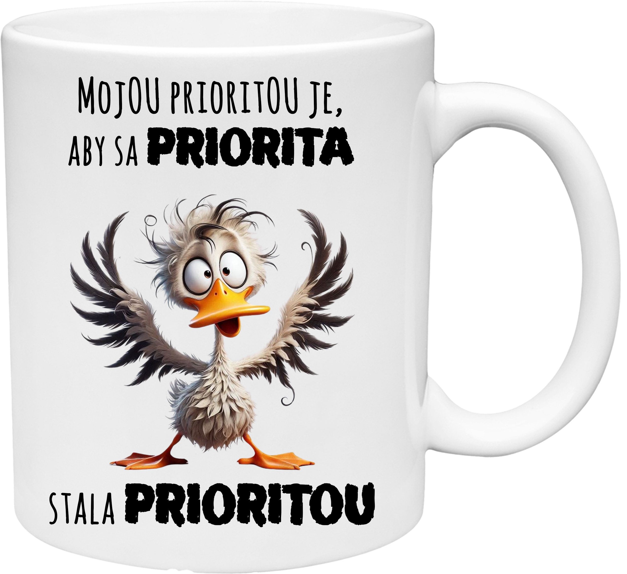 Hrnček Moja priorita je, aby sa to priorita stala prioritou. (s krabičkou)