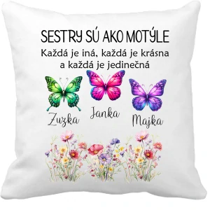 Vankúš Sestry sú ako motýle