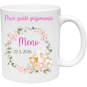 Hrnček Prvé sväté prijímanie dievča 3   (s krabičkou)