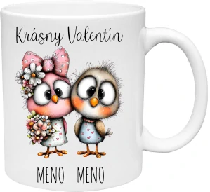 Hrnček Krásny Valentín - vtáčiky (s krabičkou)