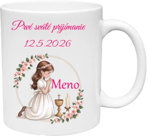 Hrnček Prvé sväté prijímanie dievča 10 (s krabičkou)