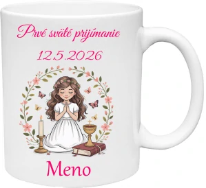Hrnček Prvé sväté prijímanie dievča 13(s krabičkou)