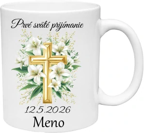 Hrnček Prvé sväté prijímanie krížik 1 (s krabičkou)