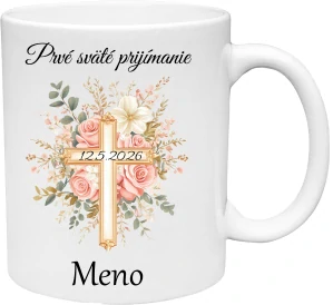Hrnček Prvé sväté prijímanie krížik 2 (s krabičkou)