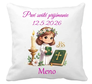 Pamätný vankúšik na prvé sväté prijímanie dievča 4
