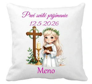 Pamätný vankúšik na prvé sväté prijímanie dievča 8