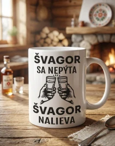Hrnček Hrnček Švagor sa nepýta, švagor nalieva (s krabičkou)