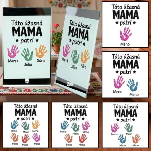 Personalizovaný sklenený fotorámik: Táto úžasná MAMA patrí