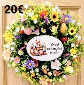 Drevená Veľkonočná dekorácia na dvere 2