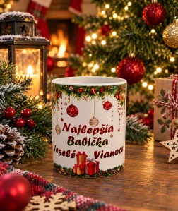 Hrnček Najlepšia babička Veselé Vianoce (s krabičkou)