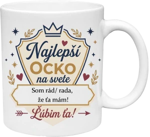 Hrnček s venovaním: Najlepší ocko na svete(s krabičkou)
