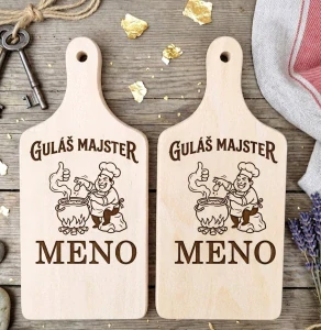 Gravírovaný drevený lopárik "Guláš majster"