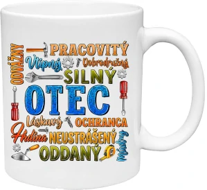 Keramický hrnček „Otec – Majster a hrdina“