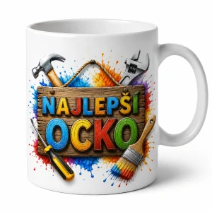 Najlepší ocko – keramický hrnček pre majstra každého dňa(s krabičkou)