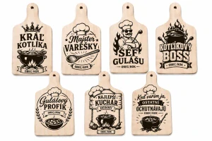 Gravírovaný drevený lopárik s vlastným dizajnom na každú príležitosť