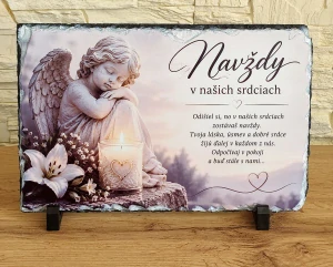 Spomienkový prírodný kameň – Navždy v našich srdciach