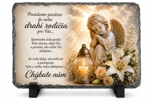 🕊️ Dekoračný prírodný kameň –Drahí rodičia