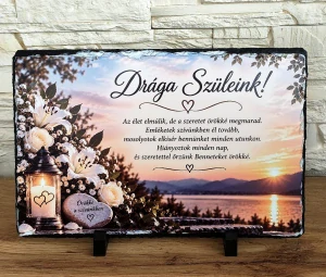 Drága Szüleink! – spomienková kamenná tabuľka pre rodičov