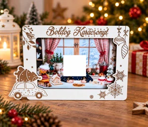 Vianočný fotorámik „Boldog Karácsonyt“ 🎄