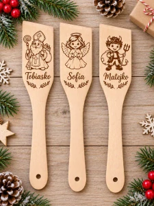 Personalizovaná vareška – Mikuláš, anjel a čert 🎄