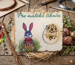 Drevená tabuľa pre malých šibačov na darovanie peňazí