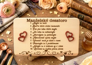 Drevená doska  Manželské desatoro
