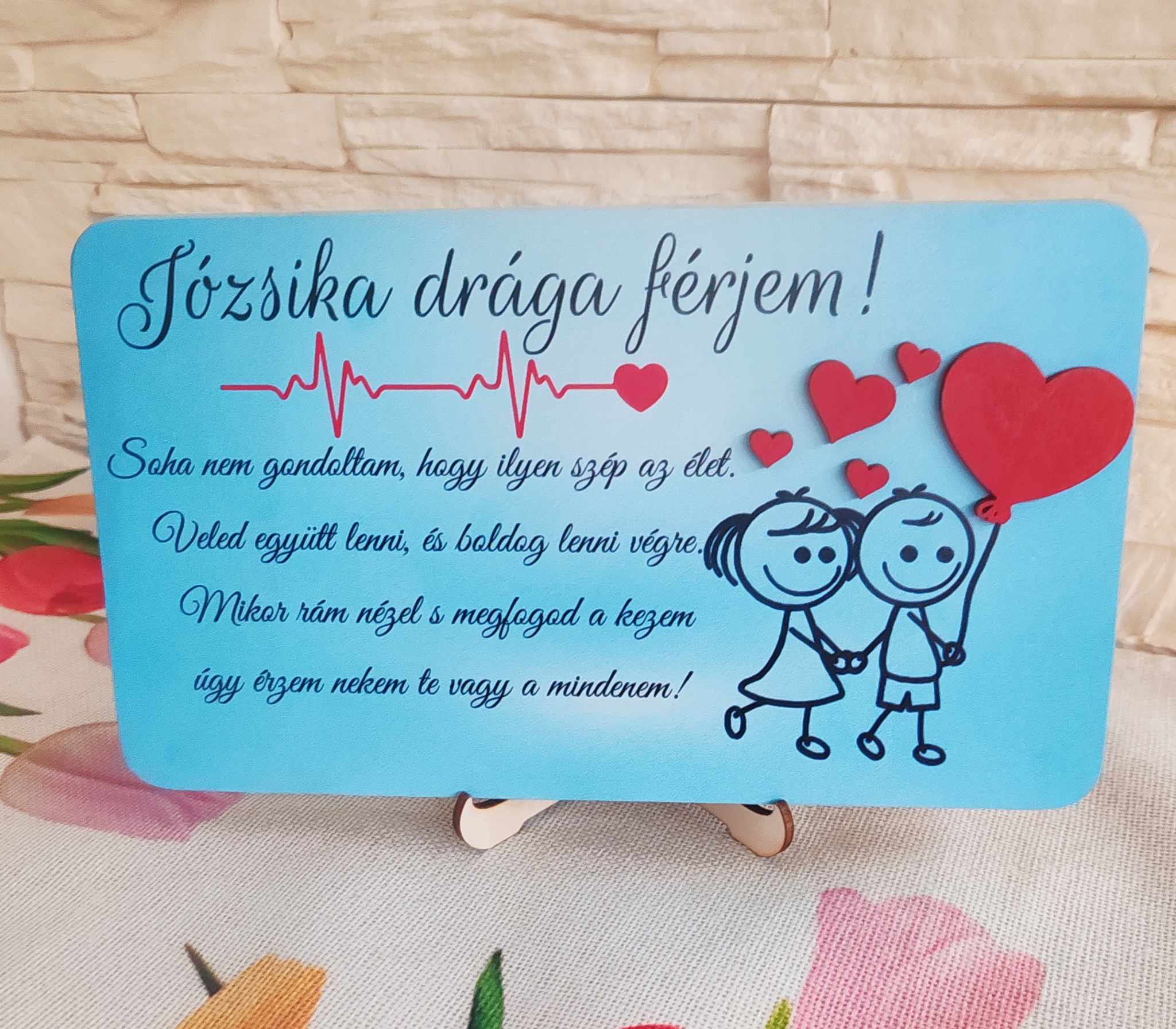 Drevená tabuľa Meno drága férjem