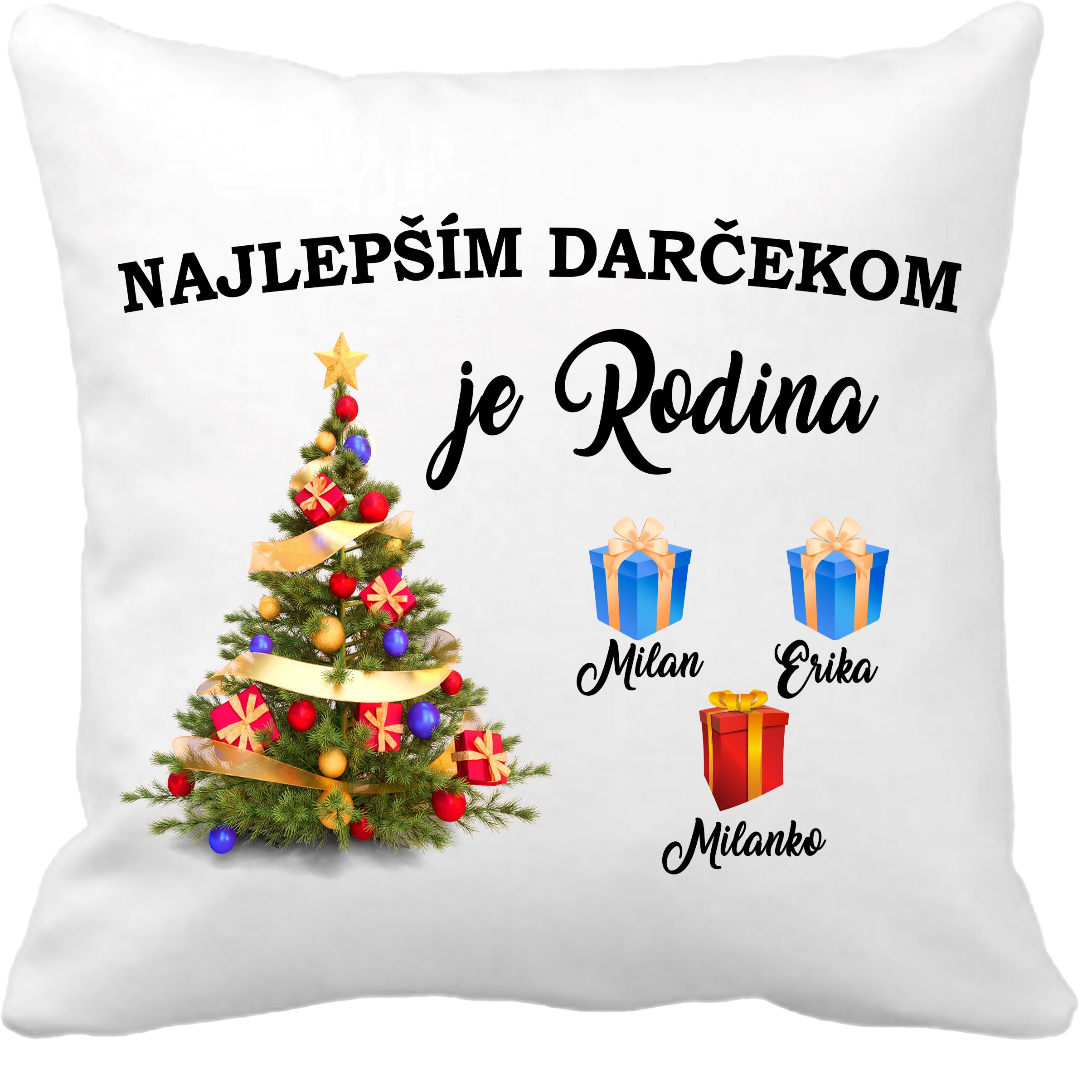 Vankúšik Najlepším darčekom je rodina