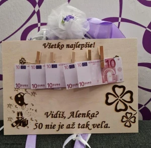 Drevená tabuľa Vidíš 50 nie je až tak veľa