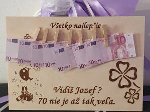 Drevená tabuľa Vidíš 70 nie je až tak veľa