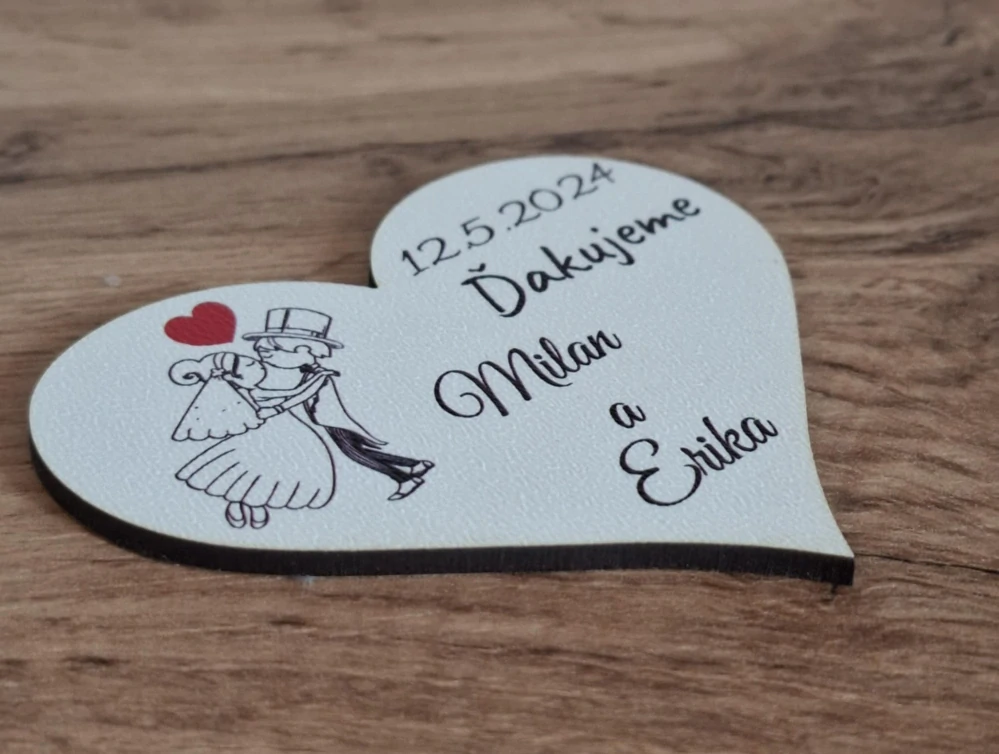 Magnetka svadobná - Svadobný pár