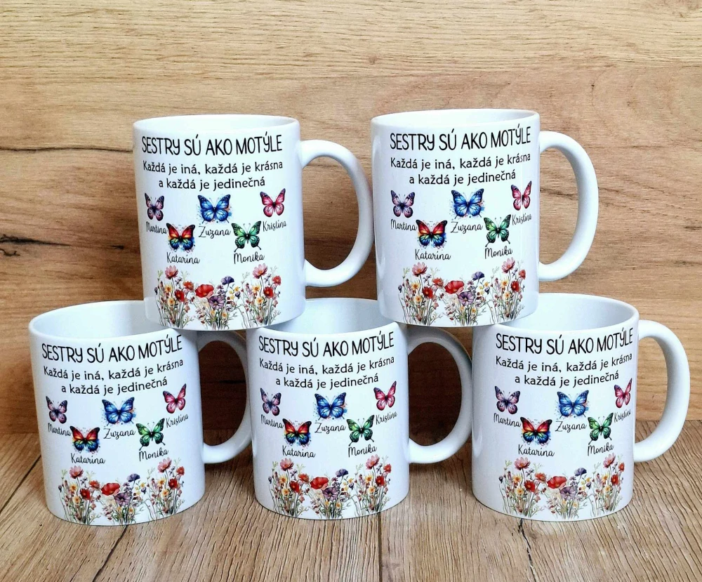 Hrnček Lánytestvérek OLYANOK MINT   A PILLANGÓK (s krabičkou)