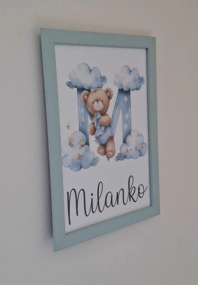 Drevený fotorám Iniciálka s Meno