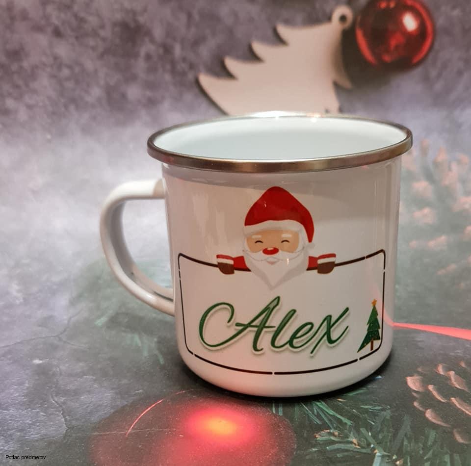 Plechový hrnček biely -  Veselého Mikuláša 2