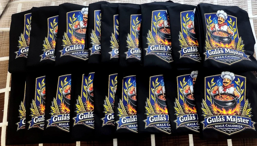 Personalizovaná zástera „Guláš Majster“ s potlačou pre obce a rôzne príležitosti