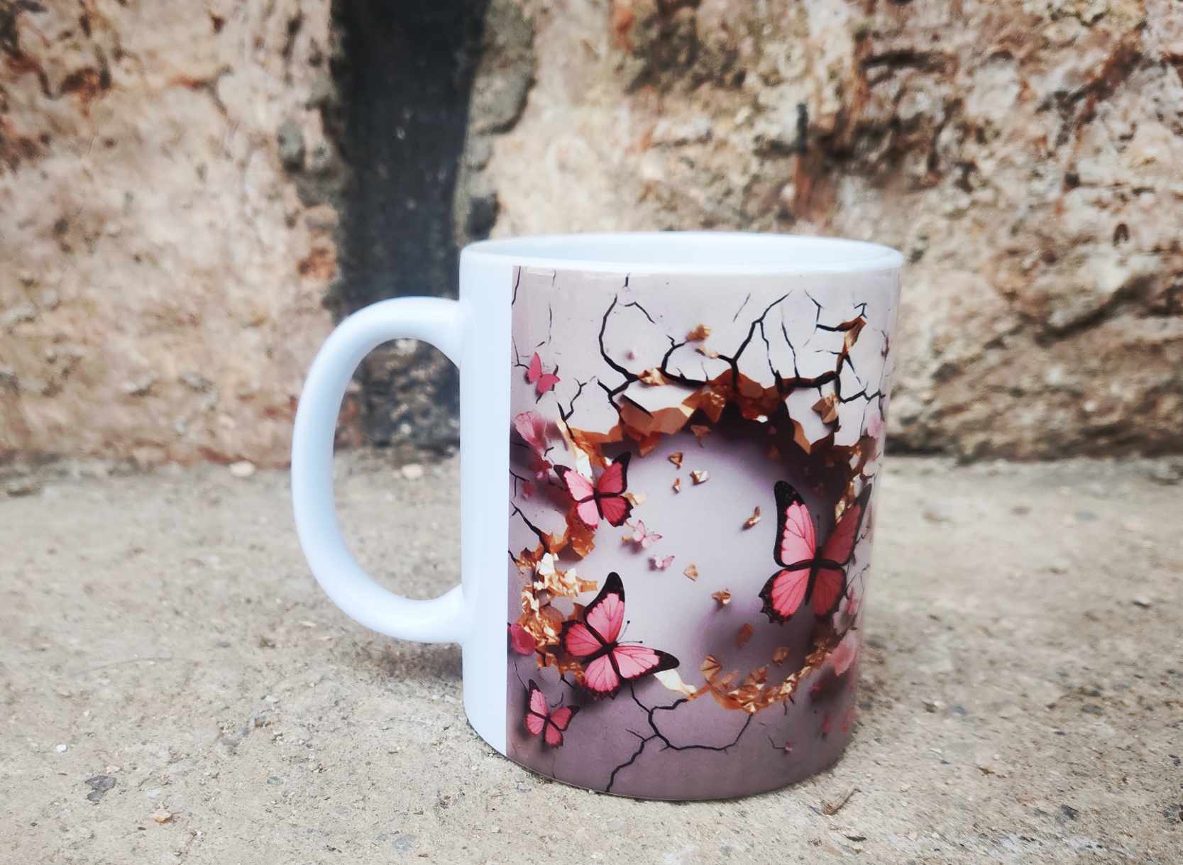 Hrnček kvietky s menom (s krabičkou)