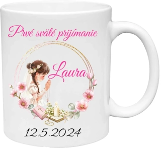 Hrnček Prvé sväté prijímanie dievča 2   (s krabičkou)