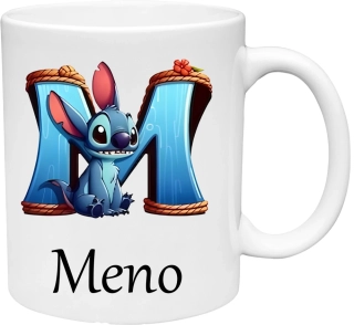 Hrnček Iniciálka Stitch s vlastným Menom (s krabičkou)