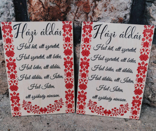 Drevená tabuľa Házi Áldás